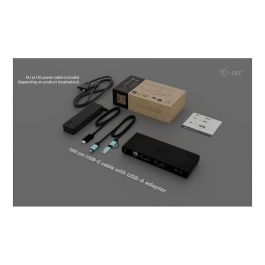 I-TEC UNIVERSAL DUAL 4K DOCK PD Conexión USB-C Power Delivery 85W Dual 4K Ultra HD Negro