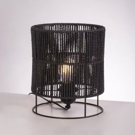 Lámpara de Mesa Ratán Bayamo SKD-T1019 | Diseño Boho-Chic Natural con Base de Metal Negro | Ideal para Bombilla E27 Precio: 24.50000014. SKU: B1C3PSDLY8