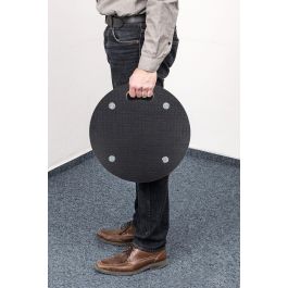 Bricotech Base Redonda Madera con Ruedas 38 x 11 cm