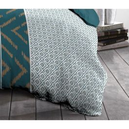 Funda nórdica Microfibra ETHNO 220x240cm y 2 fundas de almohada 63x63cm Duck Blue Funda nórdica Microfibra ETHNO 220x240cm y 2 fundas de almohada 63x63cm Duck Blue