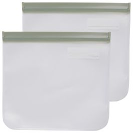 Day Juego de 2 Bolsas Conservar Reutilizables Herméticas con Cierre Zip, PEVA, Medidas 23x21 cm, Colores Surtidos