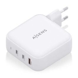Aisens ASCH-140W3P030-W Cargador de Pared GaN 140W con 2 USB-C PD3.1 y 1 USB-A, Carga Rápida para Portátiles Móviles, Blanco