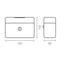 Micel Caja de caudales Cfc09 152x118x80mm Negro con bandeja y asa m13393