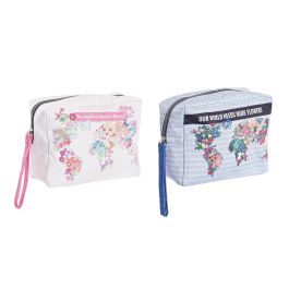 DKD Home Decor Neceser Urban World&flowers - Azul Rosa - 6 x 12 x 15 cm (12 Unidades) Precio: 20.50000029. SKU: B15ANTBY4E