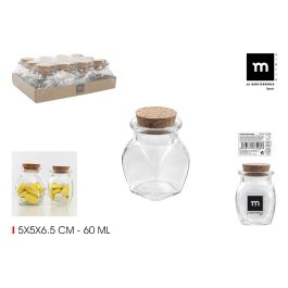 La Mediterranea Tarrito Vidrio Tapon Corcho 60 ml - 4.4 x 4.3 x 6.5 cm (36 Unidades) Precio: 11.49999972. SKU: B1JEC2W8ET