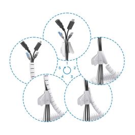 Aisens A151-0919 Organizador de Cables en Espiral 3m Blanco, Plástico Resistente y Flexible, hasta 25mm Diámetro Aisens A151-0919 Organizador de Cables en Espiral 3m Blanco, Plástico Resistente y Flexible, hasta 25mm Diámetro