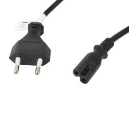Lanberg CA-C7CA-11CC-0030-BK Cable de Alimentación VDE CEE 7/16 a C7 Macho/Hembra Negro 3m