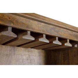 Giner y Colomer Botellero Industrial en Madera de Mango y Metal Natural 170 x 75 x 38 cm