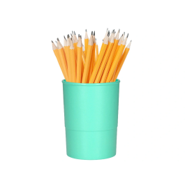 Q-connect Cubilete Portalapices Verde Menta Opaco Plastico Diametro 75 mm Alto 100 mm