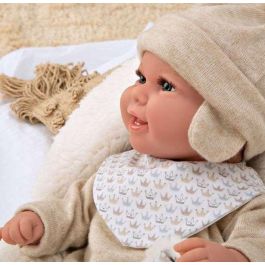 Muñecas Arias Muñeca Elegance 35 cm Babyto Beige con Manta (Muñeco de Peso) Español