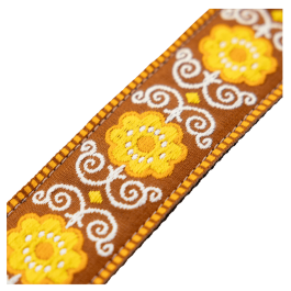 Levy's Correa Hootenanny Series 2" - Correa Guitarra Patrón Flor Amarillo