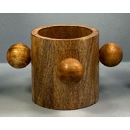 DKD Home Decor Jarron Balines Marron Mango 16 x 10 x 16 cm