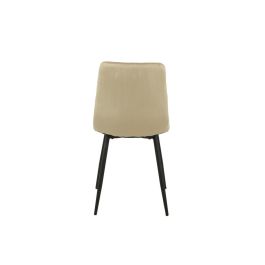 Silla Romimex Beige Terciopelo Metal 45 x 89 x 55 cm