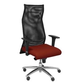 Sillon Piqueras Y Crespo Sahuco Direccion Uso Intensivo (8H) Brazos Regulables Mecanismo Sincro Respaldo Malla Transpirable Negro Y Asiento Tapizado Similpiel Granate Precio: 522.50000022. SKU: S5703765
