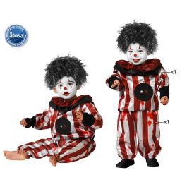 Disfraz de Payaso Diabólico Bebé Rojo y Blanco con Golas para Halloween 6-12 Meses Precio: 13.50000025. SKU: B1HXDAZLPJ