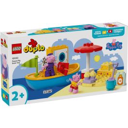 LEGO 10432 Duplo Peppa Pig Excursión en Barco con Abuelo Pig - Juguete de Construcción Acuático Flotante para Niños +2 Años