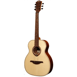 LAG Guitarra Acústica Travel A/E Abeto - Natural Tamaño Reducido Escala Corta para Viaje