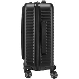 Rivacase 8181 Clark ECO Maleta de Cabina Rígida Negra 28L con 4 Ruedas y Cerradura TSA de 3 Dígitos, Aluminio/PC Reciclado