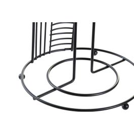 DKD Home Decor Portarrollos Loft Negro Metal 18.5 x 31.5 x 18.5 cm