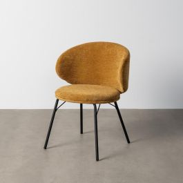 Silla Mostaza Tejido-Metal Salón 57 X 53 X 75 cm