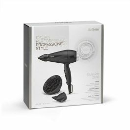 Babyliss 6710DE Secador de Pelo Turbo Pro 2100W, Motor AC, Iónico, con 2 Boquillas y Difusor, Secado Rápido, Antiescrespamiento