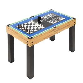 Mesa multijuegos de madera 12 en 1 124x61x81 cm Mesa multijuegos de madera 12 en 1 124x61x81 cm