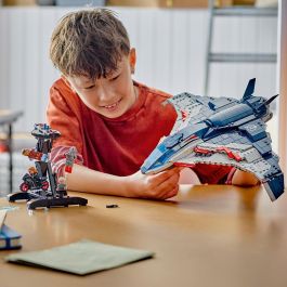 LEGO 76325 Quinjet de Vengadores: La Era de Ultrón con Viuda Negra, Iron Man, Quicksilver, Ultrón Supremo, Ojo de Halcón
