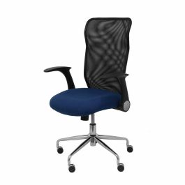 PIQUERAS Y CRESPO Silla Minaya respaldo malla negro asiento bali azul marino PIQUERAS Y CRESPO Silla Minaya respaldo malla negro asiento bali azul marino