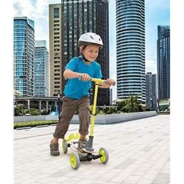 Patín de madera SMOBY de 4 ruedas - Manillar ajustable - Plegable Patín de madera SMOBY de 4 ruedas - Manillar ajustable - Plegable