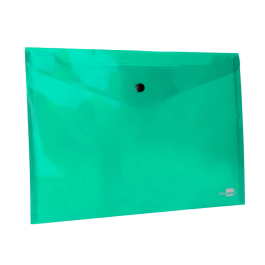Liderpapel Carpeta Dossier Broche 34043 Polipropileno DIN A4 Verde Transparente Capacidad 50 Hojas