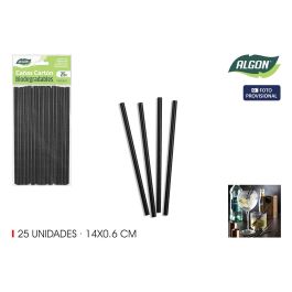 Set de 25 pajitas de cartón negras 140x6 Algon (24 Unidades) Precio: 8.88999947. SKU: B189NAZZQJ