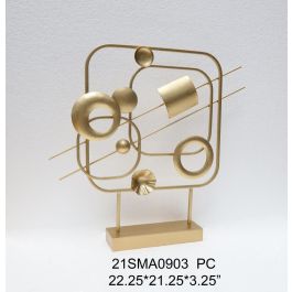 DKD Home Decor Panel Decorativo Glam Moderno de Metal Dorado, 56.5 cm Alto x 54 cm Ancho x 8.3 cm Fondo, Set de 2 Precio: 40.7649. SKU: B1JNQZ63SB