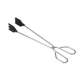Sauvic Pinzas de cocina con pala de silicona e inoxidable, 35 cm