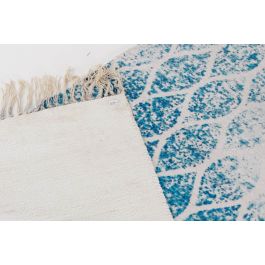 DKD Home Decor Alfombra Árabe Atusa Azul 240 x 60 cm Chenilla y Algodón