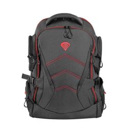 GENESIS Pallad 550 Mochila para Gaming 43,9 cm (17.3") Negro, Rojo con Compartimento para Portátil y Accesorios