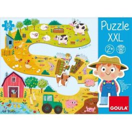 Goula Puzzle XXL Granja 53176 con 17 Piezas y Figuras para Niños +3 Años