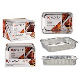 Set 4 Bandejas Aluminio Rectangular Peq Kinvara 22X6CM (24 Unidades) Precio: 28.49999999. SKU: B18C4TST7X