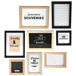 Home Deco Factory Essentiel Juego de 8 Marcos de Fotos para Pared Negro Madera 15x20 cm 13x18 cm 10x15 cm 10x10 cm Precio: 14.49999991. SKU: B17KAVDFX5