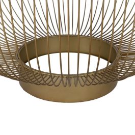 Mesa Centro Oro Metal-Cristal 75 X 75 X 39,50 cm