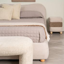 Cama Beige Tejido Dormitorio 160 X 217 X 94 cm Precio: 446.59000045. SKU: B1JA44PYBK