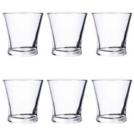 Quid Set de 6 Vasos Bajos Lucia 10 cL de Vidrio Templado Transparente, Apto Lavavajillas y Microondas
