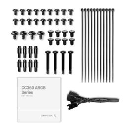 Deepcool CC360 Caja Ordenador Gaming Negra con ARGB y Ventana de Cristal Templado