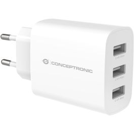 Conceptronic ALTHEA13W Cargador 3 Puertos USB-A 30W 5V/2.4A Blanco