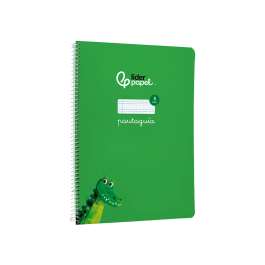 Liderpapel Cuaderno Espiral Pautaguía A4 Tapa Blanda 80 Hojas 75gr Cuadro Pautado 3mm Verde