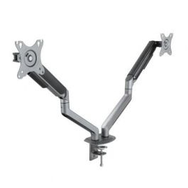 TooQ DB4132TNR-G Soporte de Mesa para 2 Monitores, Giratorio e Inclinable, VESA 75/100, 17-32", hasta 9kg por brazo