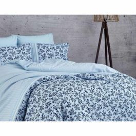 Juego de cama ASI8683342463379 - 1 funda nórdica 220x240 cm + 2 fundas almohada 60x60 cm - 100% algodón reforzado - Azul