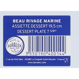 Plato Postre Marine 19,5 cm Beau Rivage - Duralex (48 Unidades) Plato Postre Marine 19,5 cm Beau Rivage - Duralex (48 Unidades)
