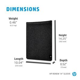 HP Renew Funda para Portátil de 14 Pulgadas - Fabricada con Botellas de Plástico Recicladas para un Estilo Sostenible y Protección Elegante
