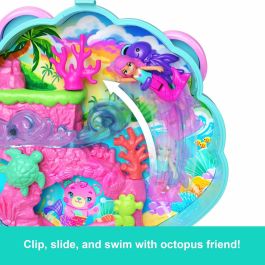 Polly Pocket JCB16 - Juego Isla Brillante con Minifiguras y animales