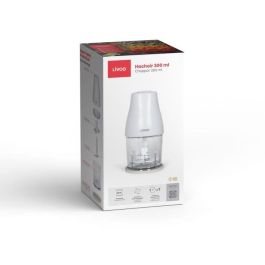 Picadora - LIVOO - 300 ml - 400 W - 1 velocidad y función turbo - 2 cuchillas de acero inoxidable - Blanco Picadora - LIVOO - 300 ml - 400 W - 1 velocidad y función turbo - 2 cuchillas de acero inoxidable - Blanco